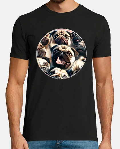 T-shirt cane carlini natura foto selfie