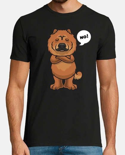 T-shirt cane chow chow testardo divertente