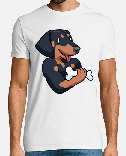 T-shirt cane da allenamento in palestra bassott