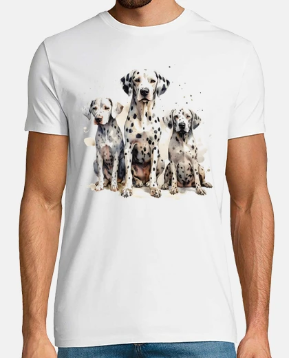 T-shirt cane della famiglia dalmata dalmata