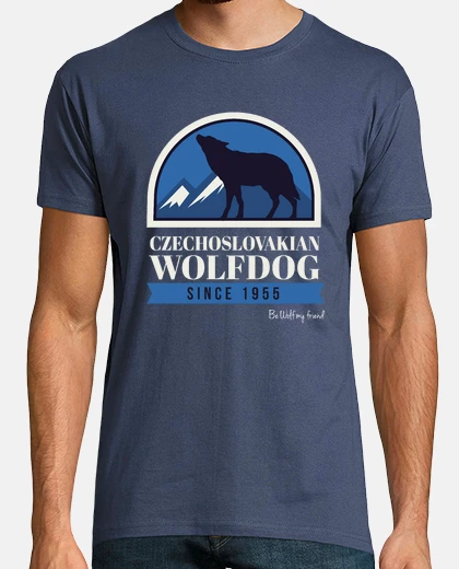 T-shirt cane lupo cecoslovacco stemma im / c uomo
