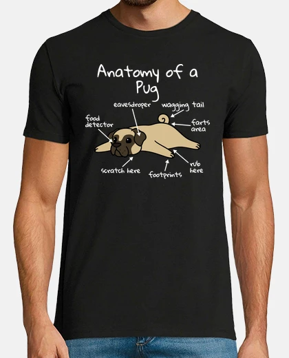 T-shirt cane pug ana tomia