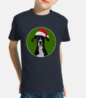 cane alano con cappello da Babbo Natale