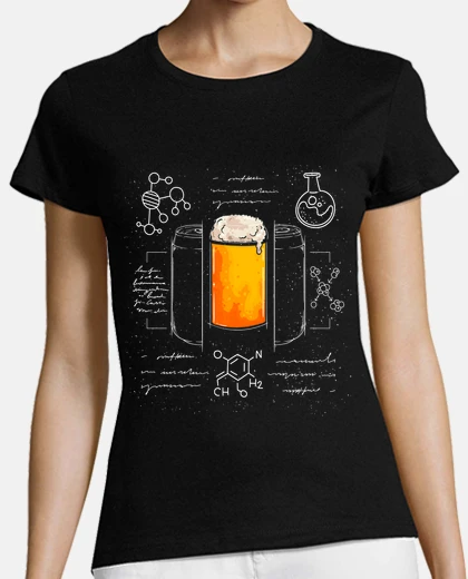 Tee-shirt canette de bière dessin contour leonardo da vinci bières alcool