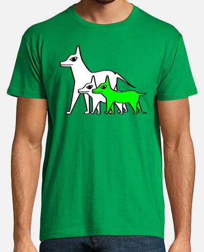 T-shirt cani - verde