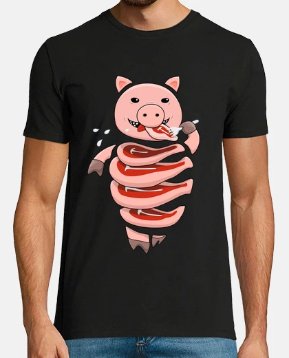 Playera caníbal cerdo glotón