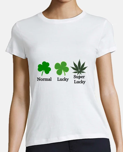 Tee-shirt cannabis chanceux normal super chanceux