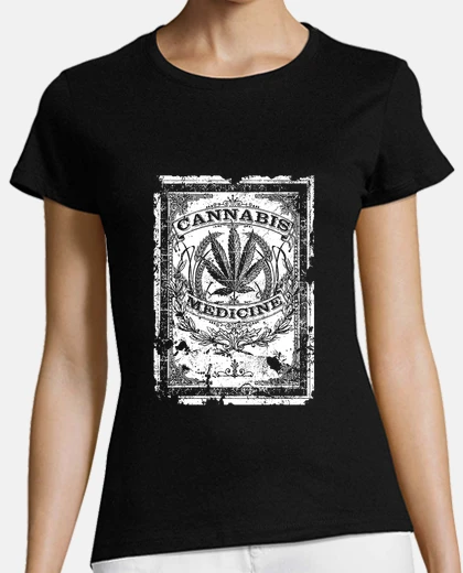 Tee-shirt cannabis médecine - ancienne rétro étiq