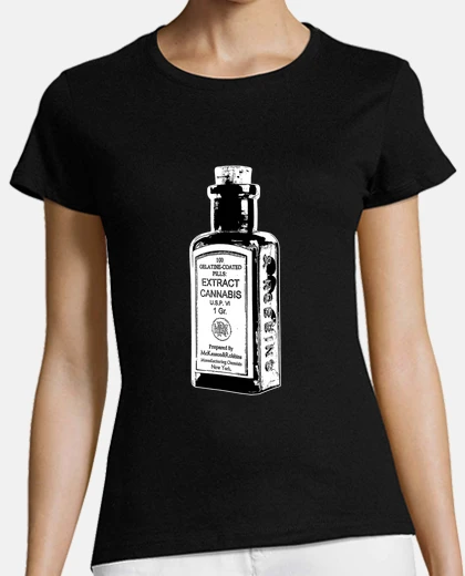 Tee-shirt cannabis medicine - vieux pilules de bo