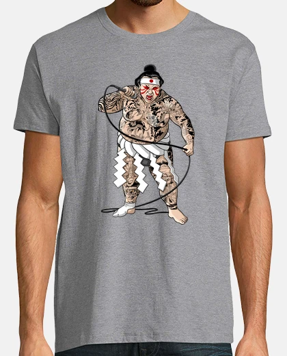 T-shirt cantante di yakuza, lottatore di sumo