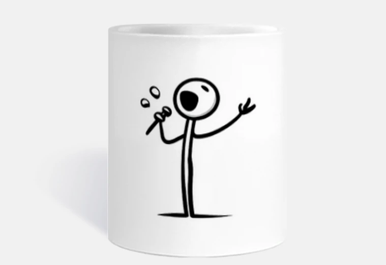 Taza Cantante minimalista