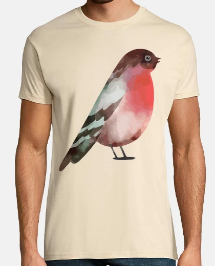 T-shirt canto degli uccelli pettirosso romantico giappone