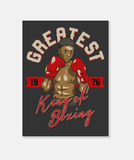 Wall canvas boxing sport gym retro 1975 vintage 70s