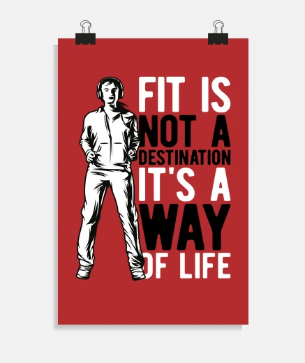Poster canvas fitness training gym runner jogging gymnastics sport