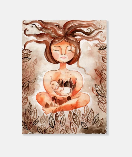 Wall canvas print mother sunset summer