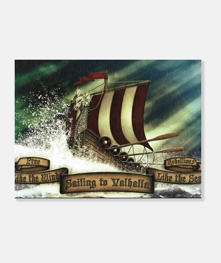 Wall canvas sailing to valhalla (original)