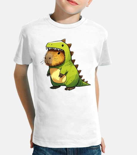 Abbigliamento capibara abbozzato in costume da dinosa