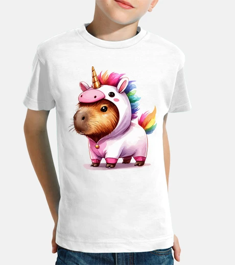 Abbigliamento capibara in costume da unicorno
