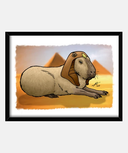 Quadro capibara sfinge