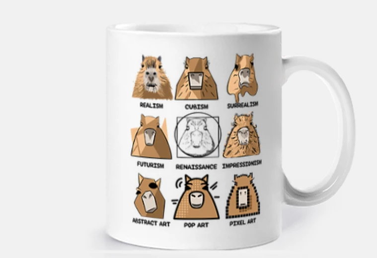 Taza capibaras carpincho divertido cara roed