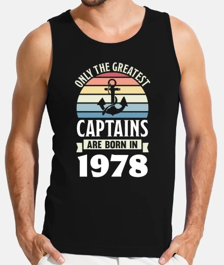 Tee-shirt capitaine de bateau né en 1978 annivers