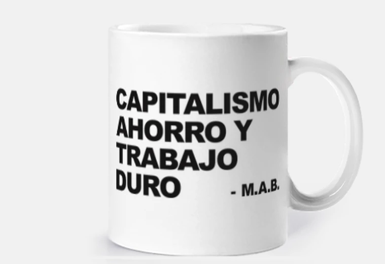 Mug capitalisme épargne et travail acharné