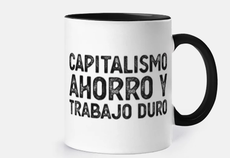 Mug capitalisme épargne et travail acharné