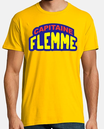 T-shirt capitano pigro umorismo supereroe