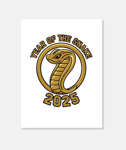 Stampa capodanno cinese 2025 anno del serpente