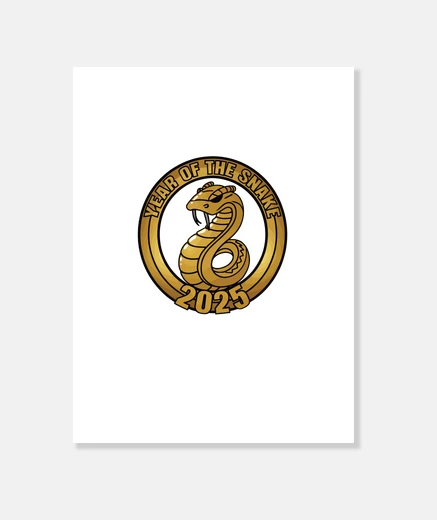 Stampa capodanno cinese 2025 anno del serpente