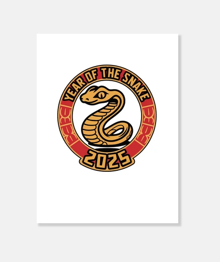 Stampa capodanno cinese 2025 anno del serpente