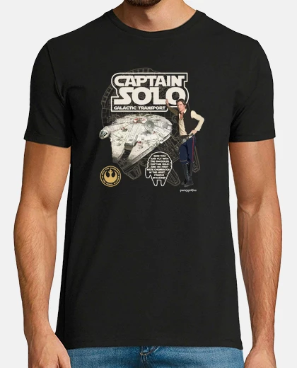 T-shirt captain solo trasporto galattica