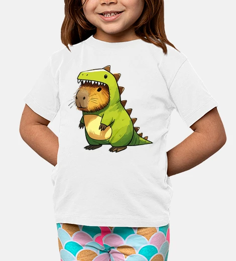 Vêtements capybara esquissé en costume de dinosau