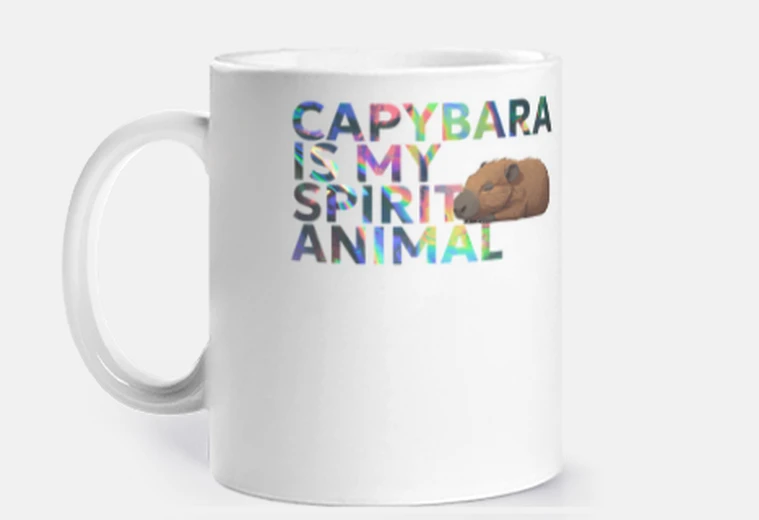 Mug capybara est mon animal spirituel, un mignon rongeur géant endormi