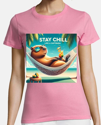 Tee-shirt capybara loisirs d&#39;été restez détendu comme un capybara