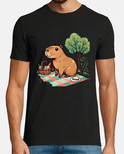Tee-shirt capybara pique nique