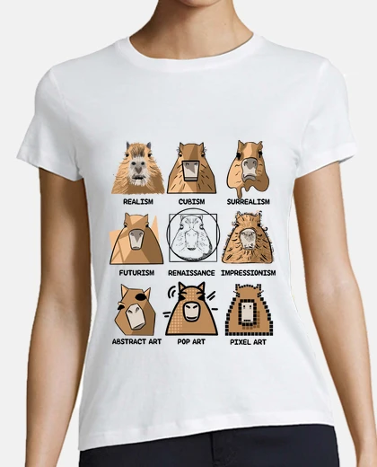 Playera capybaras funny capybara face rodent ok