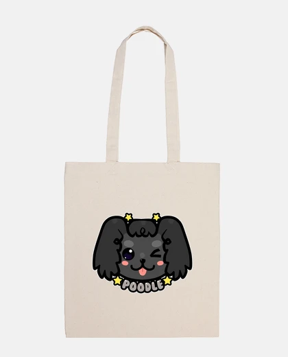 Bolsa cara de perro caniche kawaii chibi - bolso de mano
