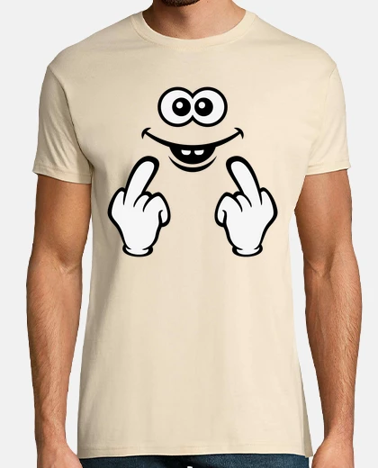 Playera cara sonriente - dedo apestoso