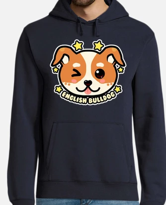 Sudadera cara de bulldog ingl s kawaii laTostadora