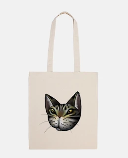 cara de gato atigrado de asas