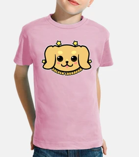 cara de perro de oro labrador kawaii - camisa de niños