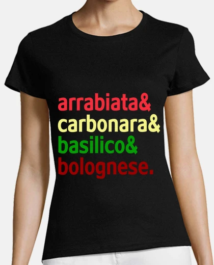 Tee-shirt carbonara  basilico  bolognese