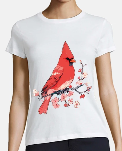 Tee-shirt cardinal rouge oiseau de virginie