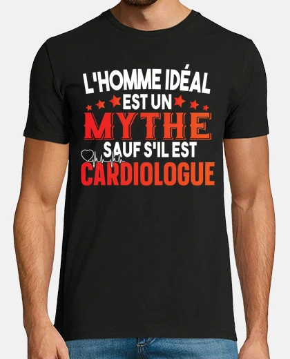 Tee-shirt Cardiologue Homme Métier Humour