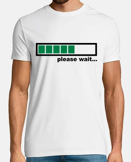 Camiseta cargando por favor espere