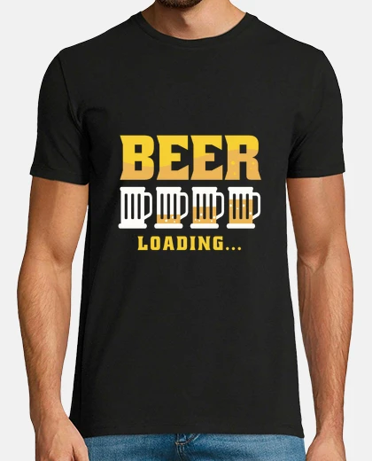 T-shirt caricamento della birra