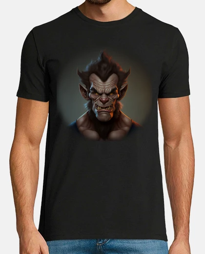 Camiseta Caricatura Hombre Lobo