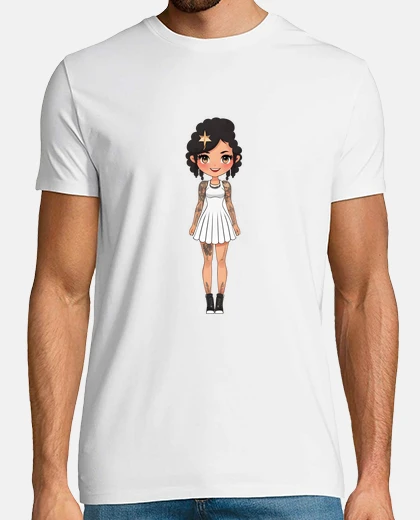 T-shirt carina ragazza rock