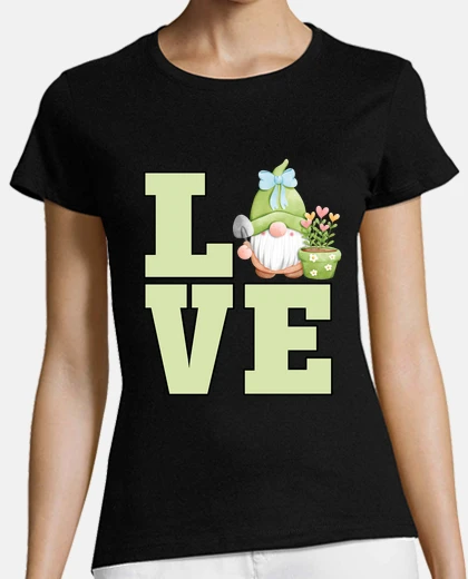 T-shirt carino amante degli gnomi da giardino f